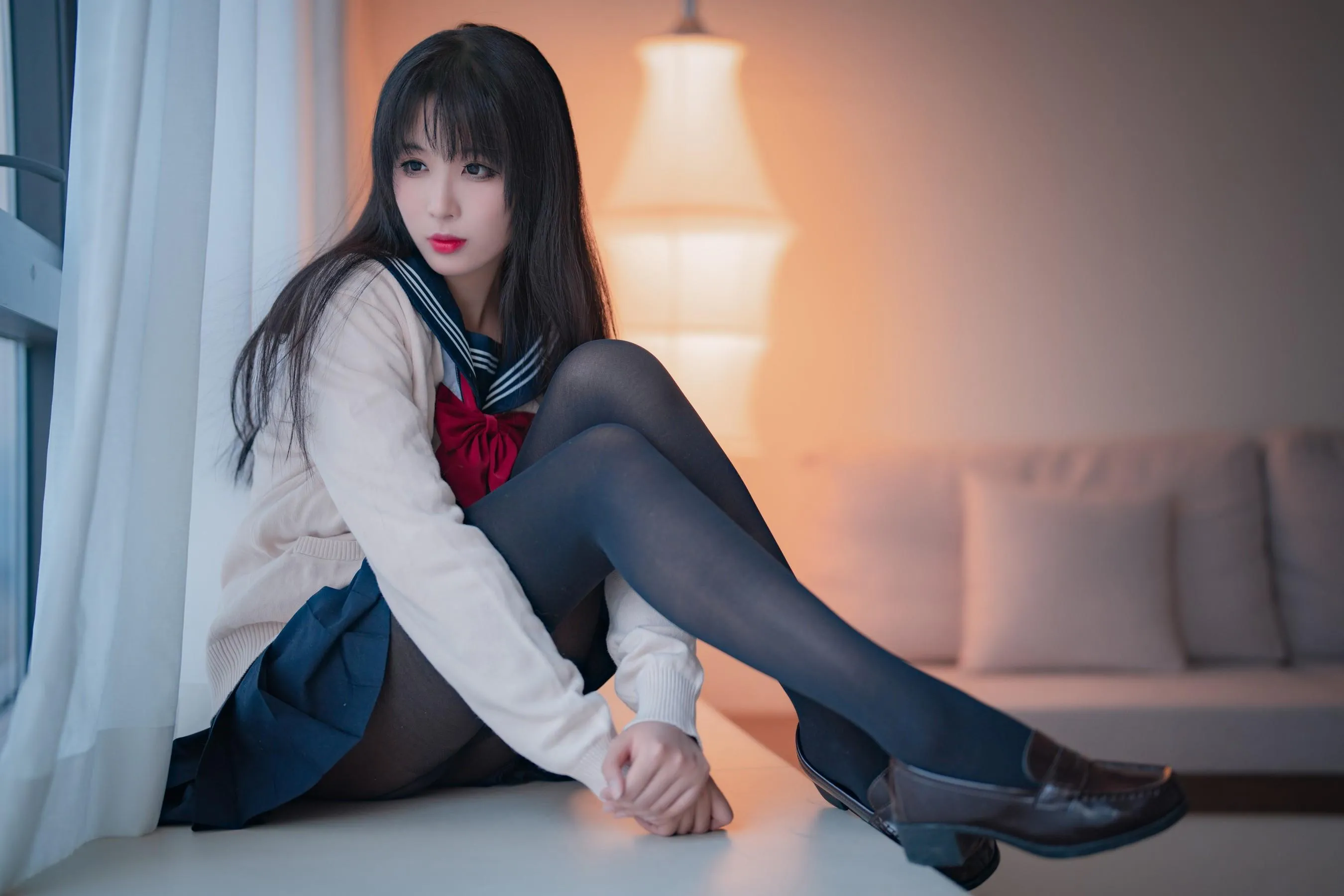 轩萧学姐 – NO.42 JK厚裤袜-写真 [33P]插图5